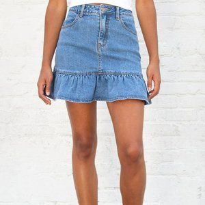 Brandy Melville John Galt Sandra Denim Ruffle Skirt